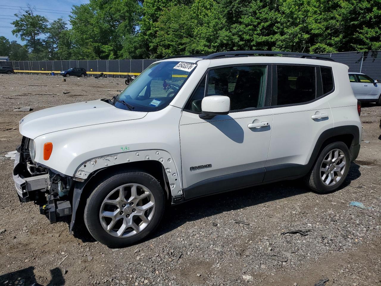 2016 Jeep Renegade VIN ZACCJABT1GPD10444 COPART salvage auction — Front End, MD - CERT OF SALVAGE > 75% DAMAGE, sold $875 on 2026-07-10 (photo 1)