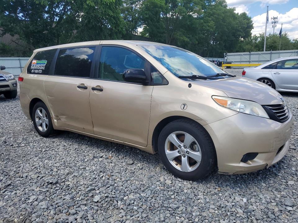 2014 Toyota VIN 5TDZK3DC2ES443973 COPART salvage auction — FRONT END, MA - CERTIFICATE OF TITLE, sold $1,100 on 2026-07-14 (photo 4)