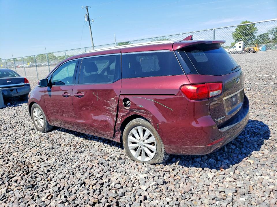 2015 Kia SEDONA VIN KNDMC5C15F6045127 COPART salvage auction — SIDE, IN - CERT OF TITLE-SALVAGE TITLE, sold $900 on 2026-07-07 (photo 2)