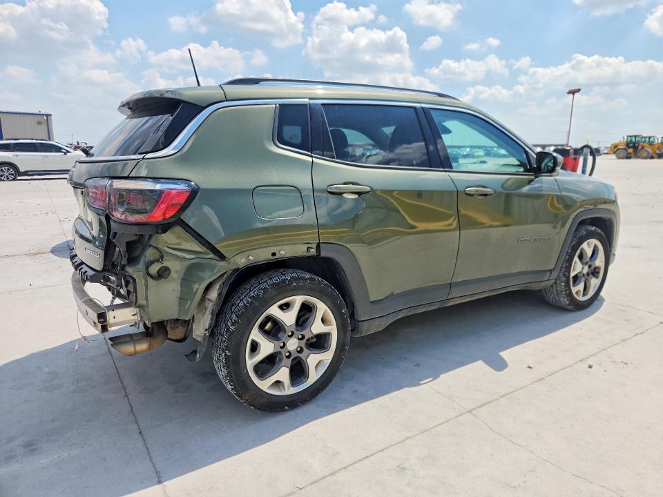 2021 Jeep Compass VIN 3C4NJCCB7MT573567 COPART salvage auction — REAR END, Tx - Salvage Vehicle Title, sold $4,150 on 2026-07-31 (photo 3)