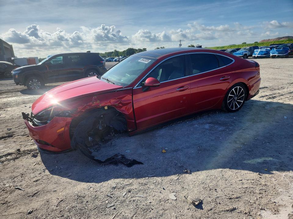 2020 Hyundai Sonata VIN 5NPEH4J22LH018030 COPART salvage auction — FRONT END, Fl - Certificate Of Destruction, sold $15 on 2026-07-30 (photo 1)