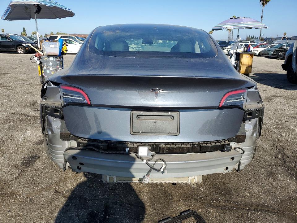 2023 Tesla VIN 5YJ3E1EA0PF581632 COPART salvage auction — REAR END, Ca - Salvage Certificate, sold $5,500 on 2026-07-28 (photo 6)