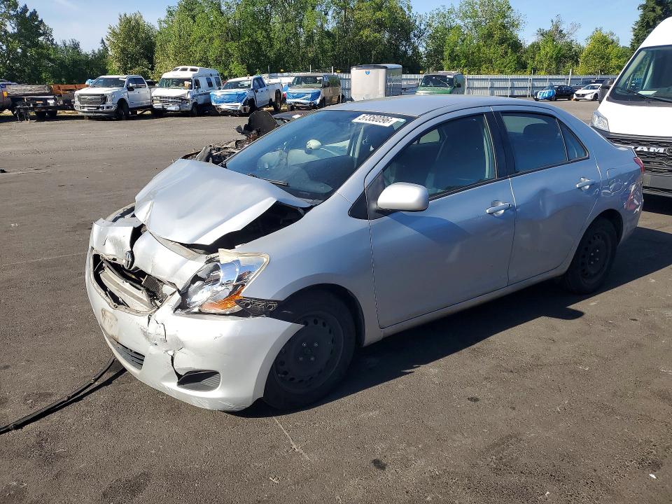 2010 Toyota Yaris VIN JTDBT4K36A1360982 COPART salvage auction — FRONT END, Or - Salvage Title Certificate, sold $125 on 2026-07-29 (photo 1)