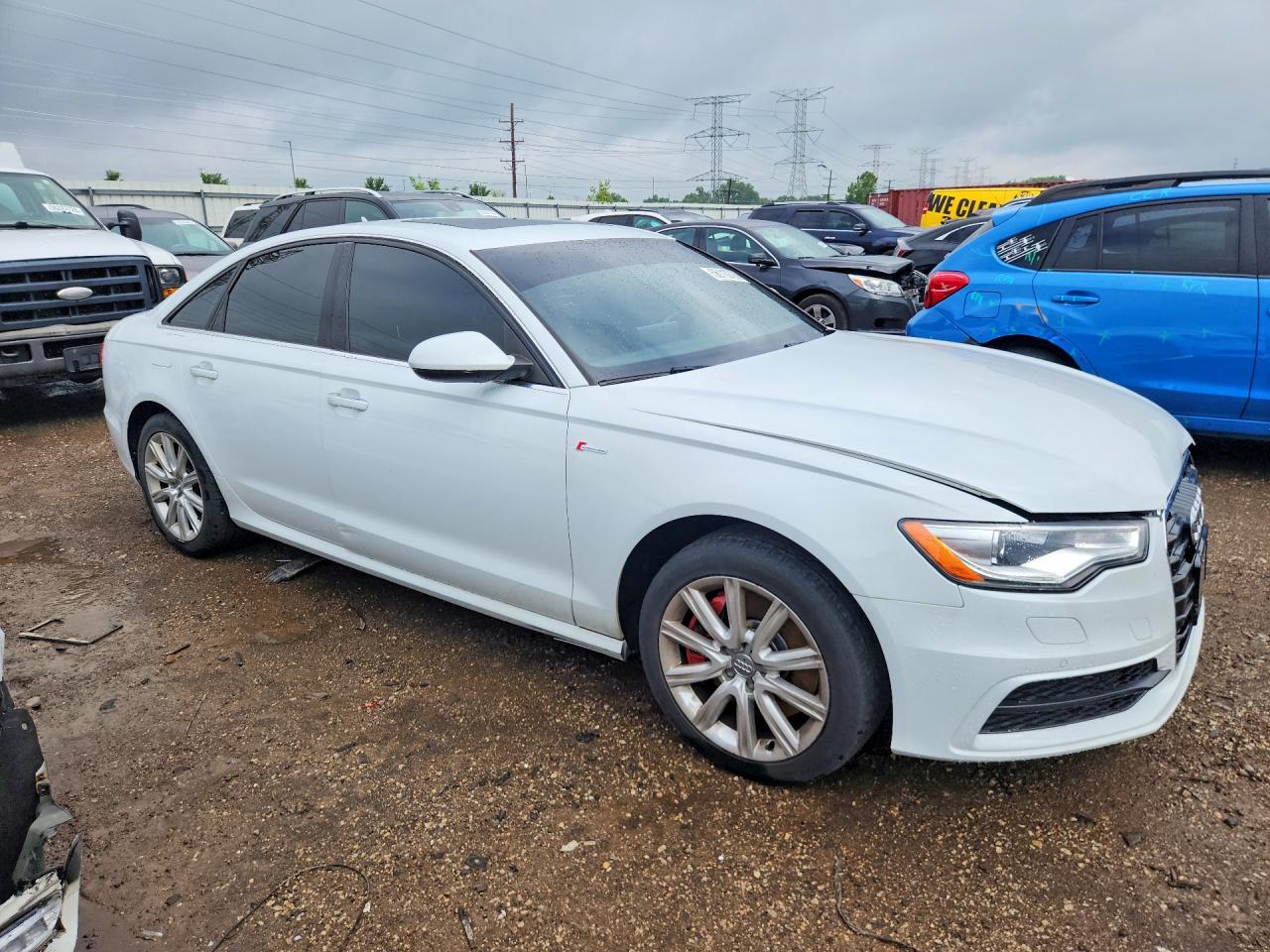 2012 Audi A6 VIN WAUHGAFC0CN034305 COPART salvage auction — Front End, IL - SALVAGE CERTIFICATE, sold $1,300 on 2026-07-09 (photo 4)