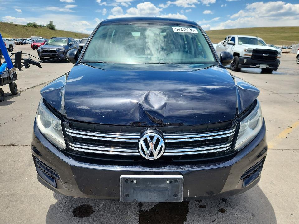 2013 Volkswagen Tiguan VIN WVGBV3AX6DW603427 COPART salvage auction — FRONT END, Co - Public - Salvage Title, sold $1,350 on 2026-07-20 (photo 5)
