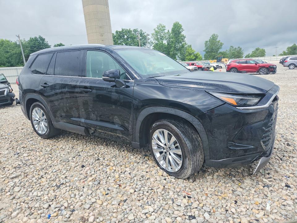 2025 Toyota Highlander VIN 5TDAAAB54SS081195 COPART salvage auction — FRONT END, MI - CERT OF TITLE-FLOOD VEHICLE, sold $4,650 on 2026-07-23 (photo 4)