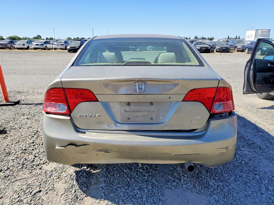 2007 Honda Civic VIN JHMFA16837S007449 COPART salvage auction — REAR END, Ca - Salvage Certificate, sold $850 on 2026-07-07 (photo 6)