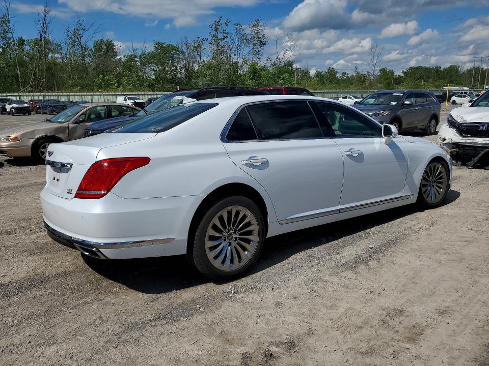 2018 Genesis G90 VIN KMHG34JA9JU040135 COPART salvage auction — FRONT END, Ny - Mv-907A Salvage Certificate, sold $3,950 on 2026-07-06 (photo 3)