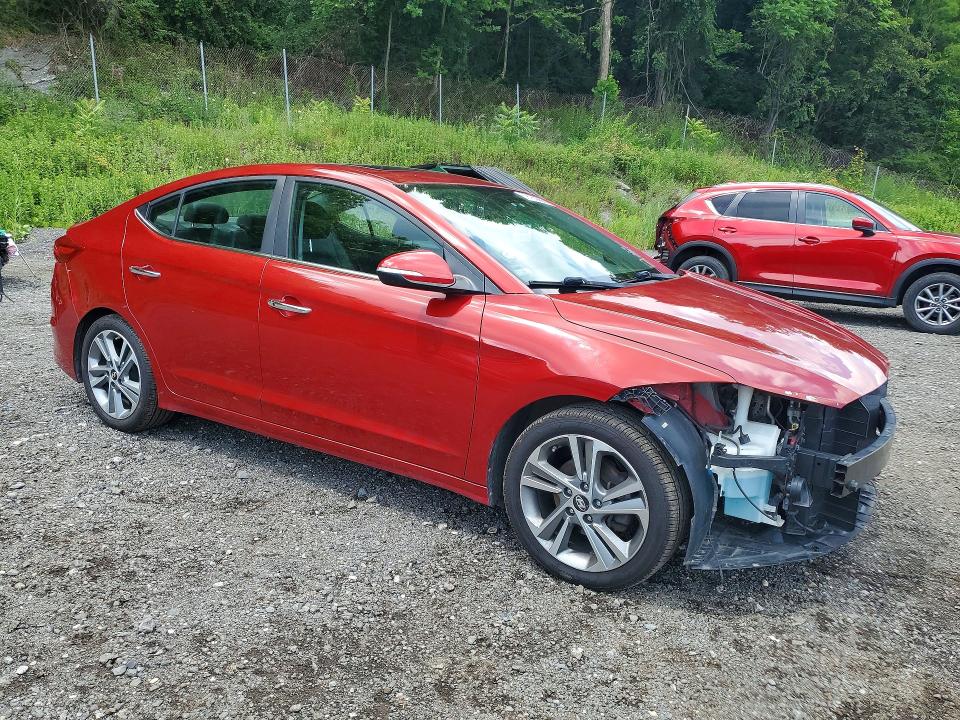 2017 Hyundai Elantra VIN KMHD84LF9HU283970 COPART salvage auction — FRONT END, Ny - Mv-907A Salvage Certificate, sold $1,350 on 2026-07-07 (photo 4)