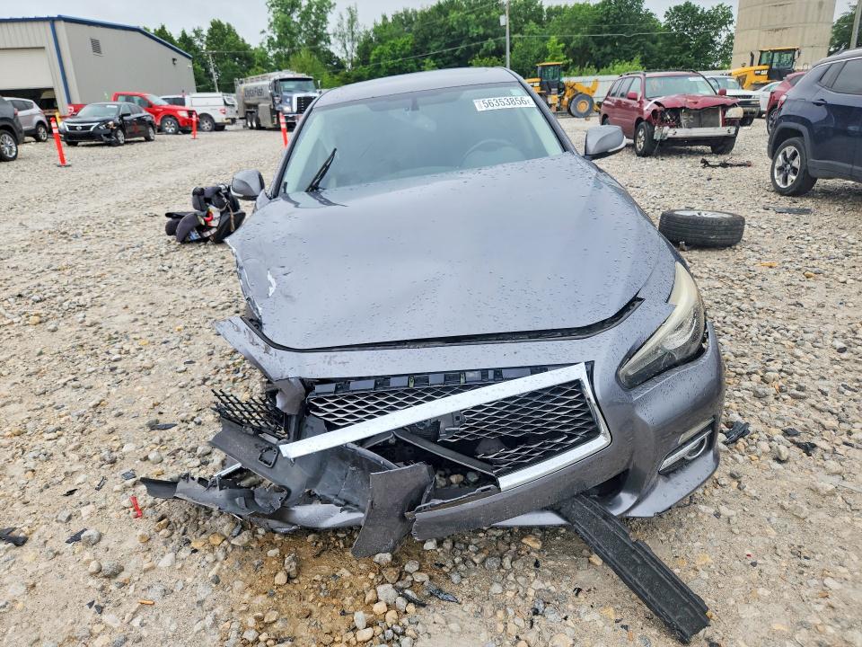 2014 Infiniti Q50 VIN JN1BV7AR7EM681809 COPART salvage auction — FRONT END, MI - CERTIFICATE OF TITLE, sold $600 on 2026-07-02 (photo 5)
