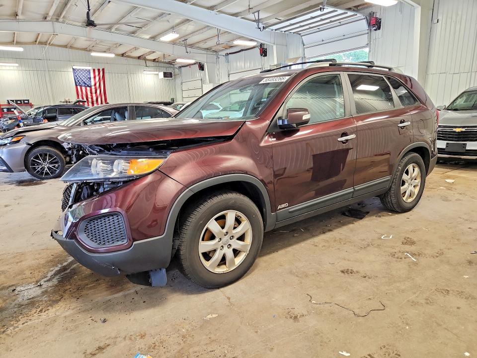 2012 Kia Sorento VIN 5XYKTDA21CG279674 COPART salvage auction — FRONT END, Mn - Cert Of Title-Salvage, sold $575 on 2026-07-07 (photo 1)