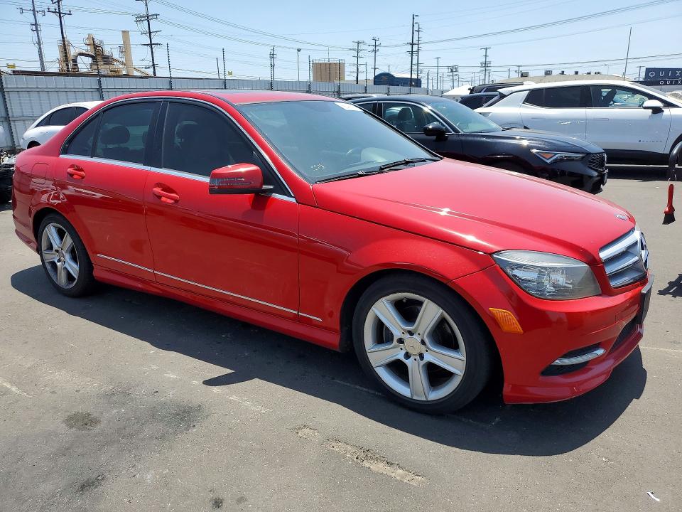 2011 Mercedes-benz C class VIN WDDGF5EB8BR152214 COPART salvage auction — MINOR DENT/SCRATCHES, CA - SALVAGE CERTIFICATE, sold $750 on 2026-08-10 (photo 4)