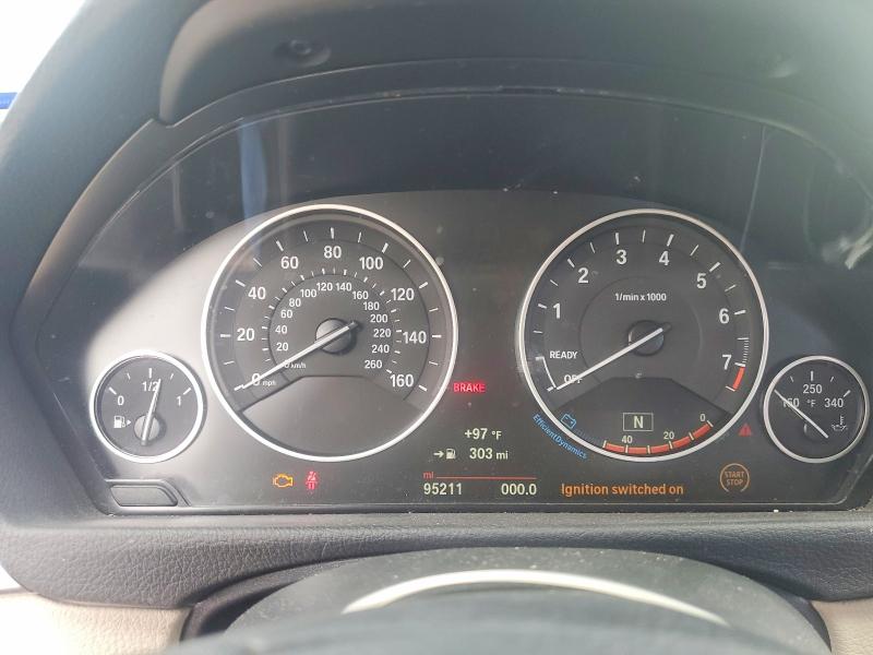 2016 BMW 3 series VIN WBA8E1G54GNT37406 COPART salvage auction — ALL OVER, Tx - Salvage Vehicle Title, sold $1,450 on 2026-07-31 (photo 9)