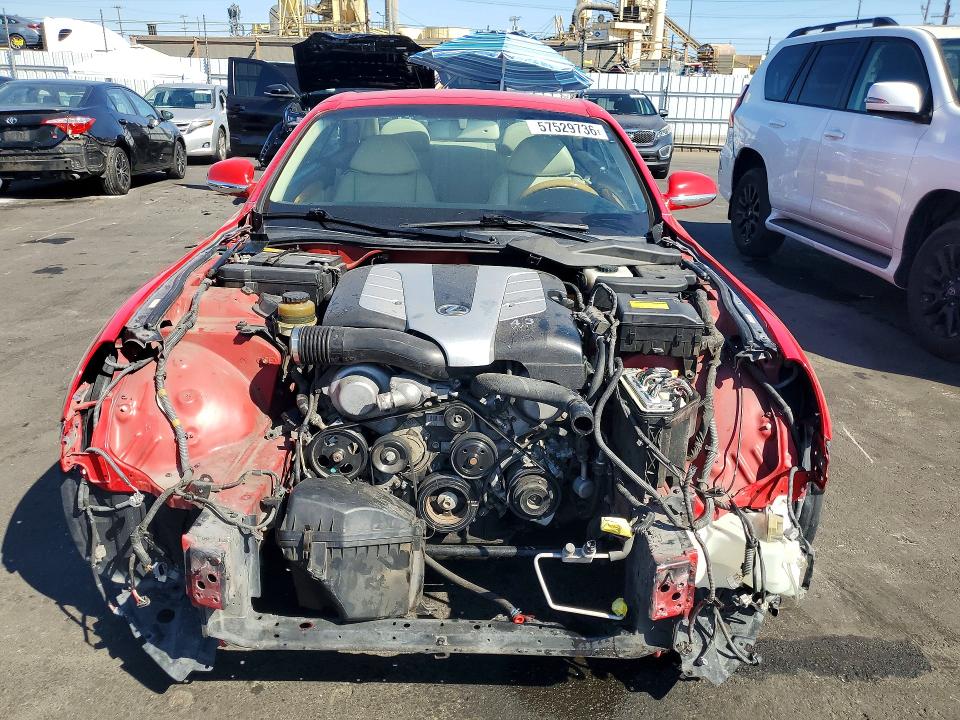 2002 Lexus Sc VIN JTHFN48Y020008601 COPART salvage auction — FRONT END, Ca - Salvage Certificate, sold $1,050 on 2026-07-20 (photo 5)
