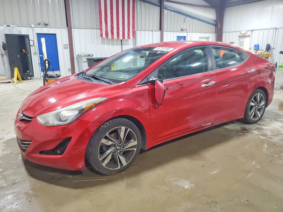 2014 Hyundai Elantra VIN KMHDH4AE7EU105402 COPART salvage auction — FRONT END, Pa - Certificate Of Salvage, sold $1,000 on 2026-07-08 (photo 1)