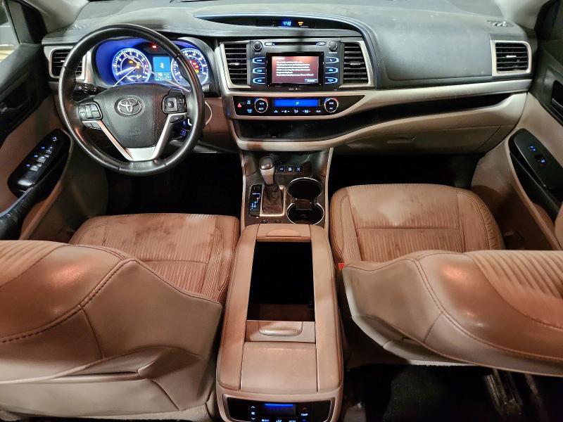 2015 Toyota Highlander VIN 5TDBKRFH6FS216252 COPART salvage auction — FRONT END, Pa - Certificate Of Salvage, sold $1,600 on 2026-07-10 (photo 8)