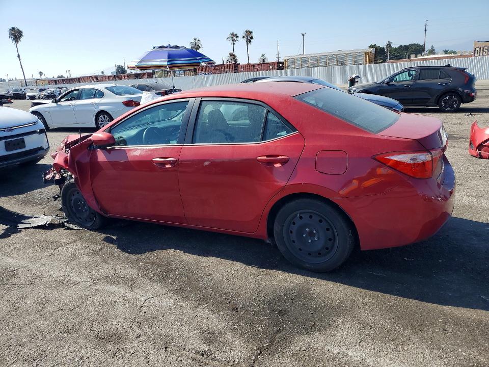 2017 Toyota Corolla VIN 2T1BURHEXHC850818 COPART salvage auction — FRONT END, Ca - Salvage Certificate, sold $2,500 on 2026-07-02 (photo 2)
