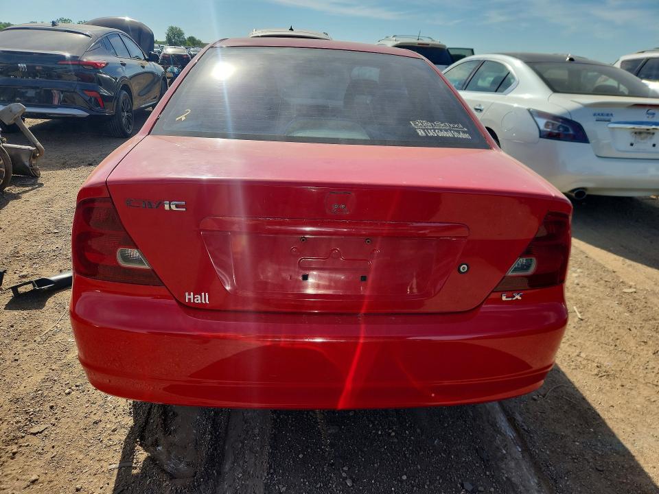 2003 Honda Civic VIN 1HGEM22573L006137 COPART salvage auction — FRONT END, Il - Salvage Certificate, sold $275 on 2026-07-09 (photo 6)
