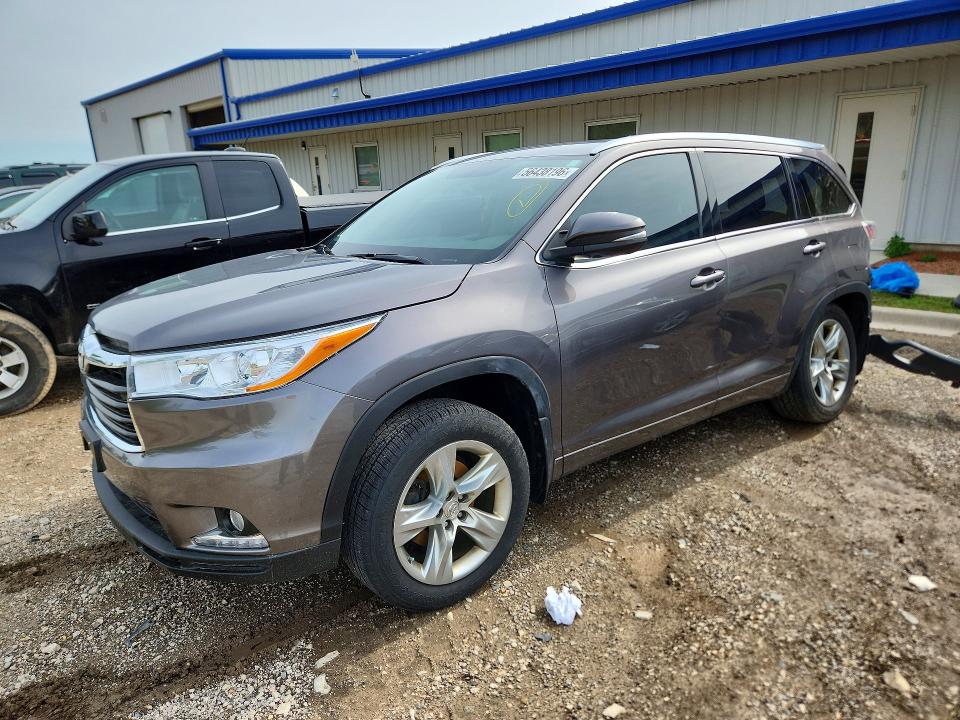 2015 Toyota Highlander VIN 5TDDKRFH2FS174364 COPART salvage auction — REAR END, Wi - Junked Vehicle Bill Of Sale, sold $4,250 on 2026-07-08 (photo 1)