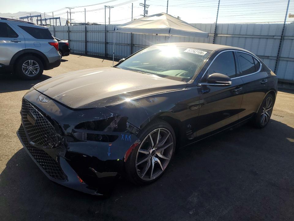 2026 Genesis G70 VIN KMTG14SC5TU161579 COPART salvage auction — FRONT END, Ca - Salvage Certificate, sold $9,500 on 2026-07-27 (photo 1)