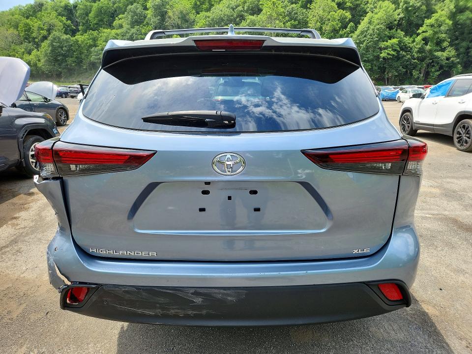 2024 Toyota Highlander VIN 5TDKDRAH6RS052930 COPART salvage auction — REAR END, Nj - Cert Of Title-Salvage, sold $350 on 2026-07-23 (photo 6)