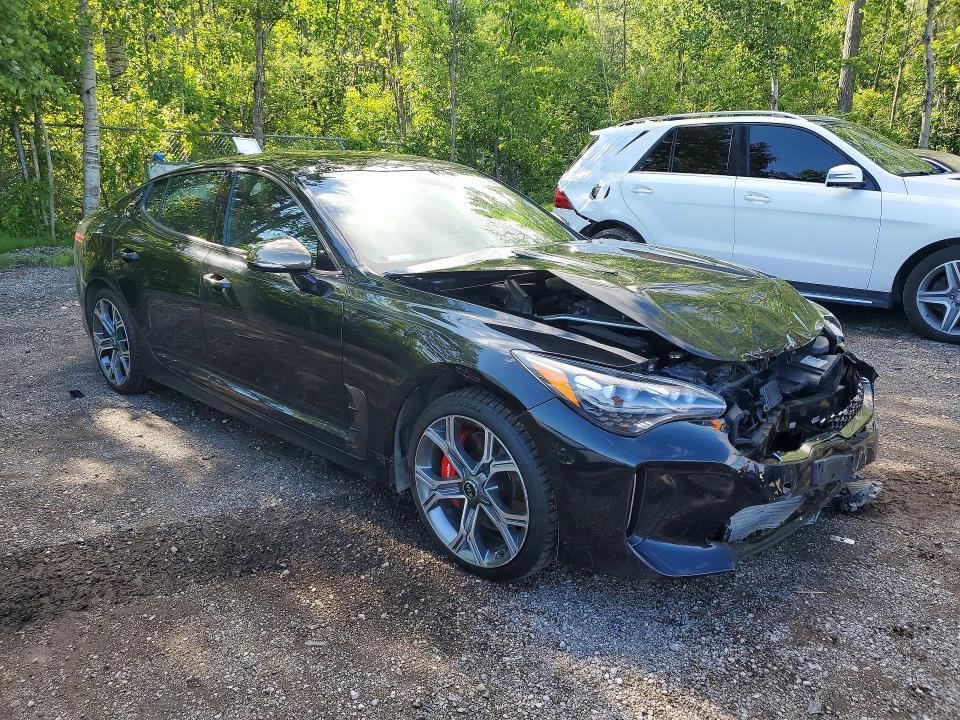 2019 Kia Stinger VIN KNAE55LC0K6068399 COPART salvage auction — FRONT END, On - Permit Salvage, sold $7,300 on 2026-07-30 (photo 4)