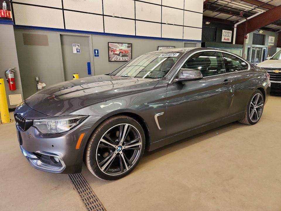 2018 BMW 4 series VIN WBA4W5C50JAA49523 COPART salvage auction — HAIL, Ma - Cert Of Title-Reconstrctd Coll, sold $9,000 on 2026-07-27 (photo 1)