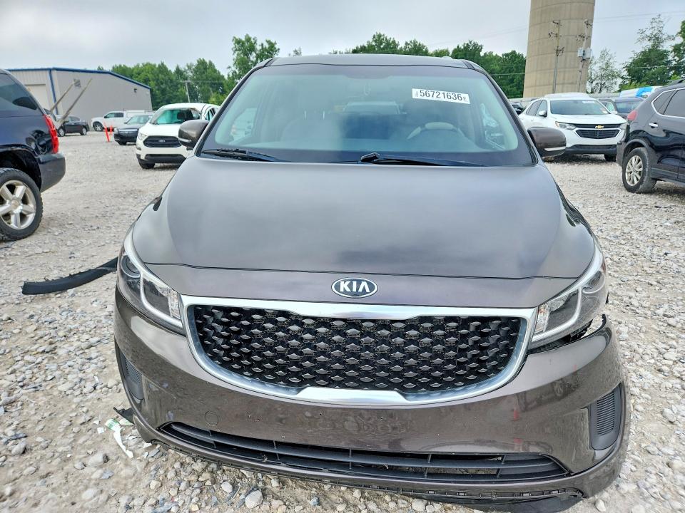 2015 Kia SEDONA VIN KNDMB5C16F6080035 COPART salvage auction — FRONT END, Mi - Certificate Of Title, sold $775 on 2026-07-02 (photo 5)