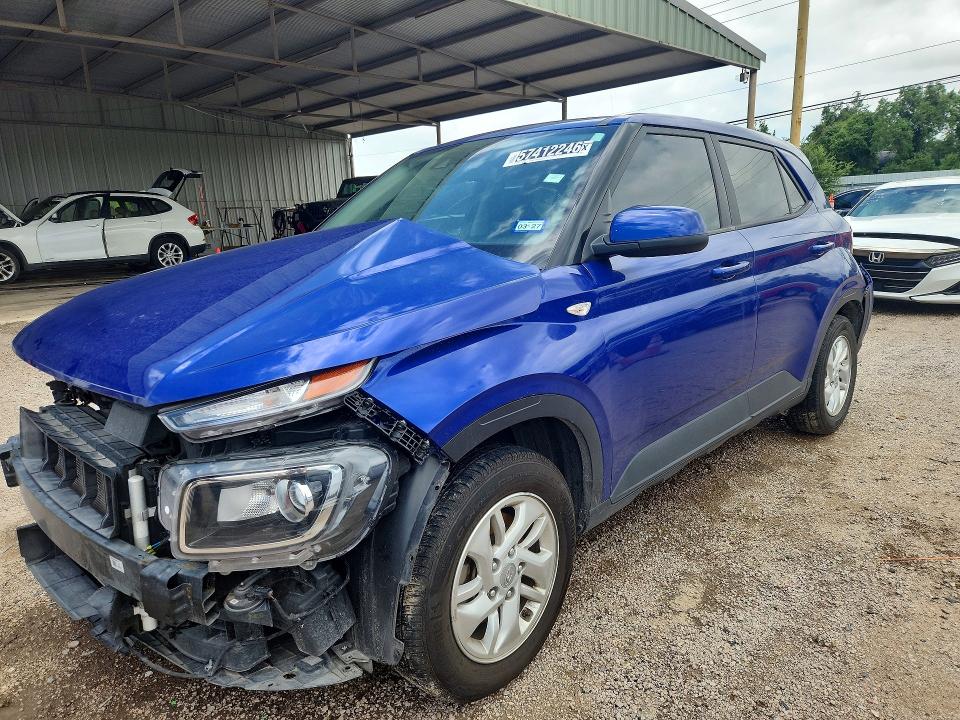 2022 Hyundai Venue VIN KMHRB8A3XNU202820 COPART salvage auction — FRONT END, Tx - Certificate Of Title, sold $90 on 2026-07-28 (photo 1)
