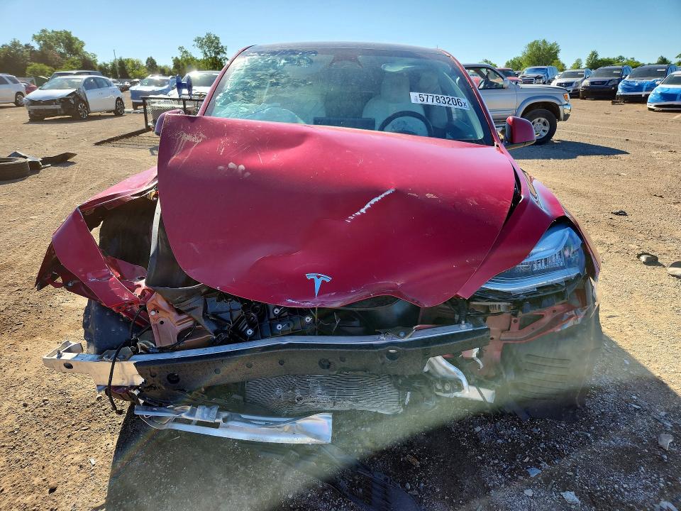 2022 Tesla VIN 7SAYGDEEXNF343579 COPART salvage auction — FRONT END, Il - Salvage Certificate, sold $3,250 on 2026-07-28 (photo 5)