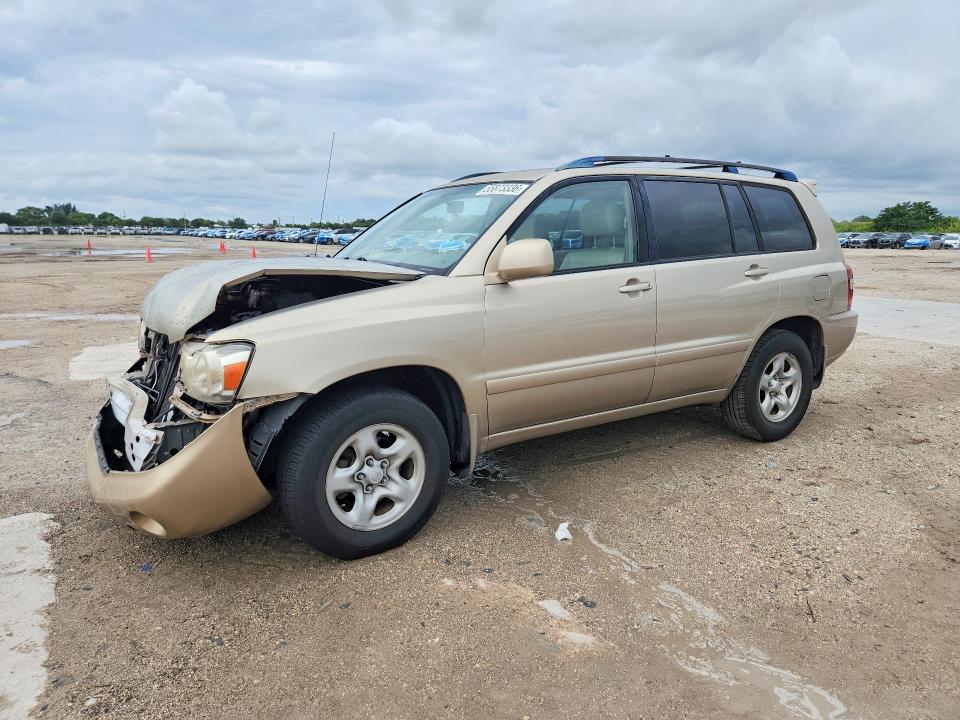 2007 Toyota Highlander VIN JTEGD21A270171442 COPART salvage auction — FRONT END, FL - CERT OF TITLE SLVG REBUILDABLE, sold $250 on 2026-07-21 (photo 1)