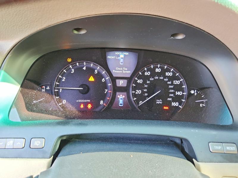 2007 Lexus Ls 460 VIN JTHBL46F575044753 COPART salvage auction — FRONT END, FL - CERT OF TITLE SLVG REBUILDABLE, sold $825 on 2026-07-28 (photo 9)