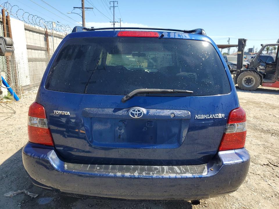 2004 Toyota Highlander VIN JTEGD21A240104755 COPART salvage auction — REAR END, Ca - Salvage Certificate, sold $800 on 2026-07-02 (photo 6)