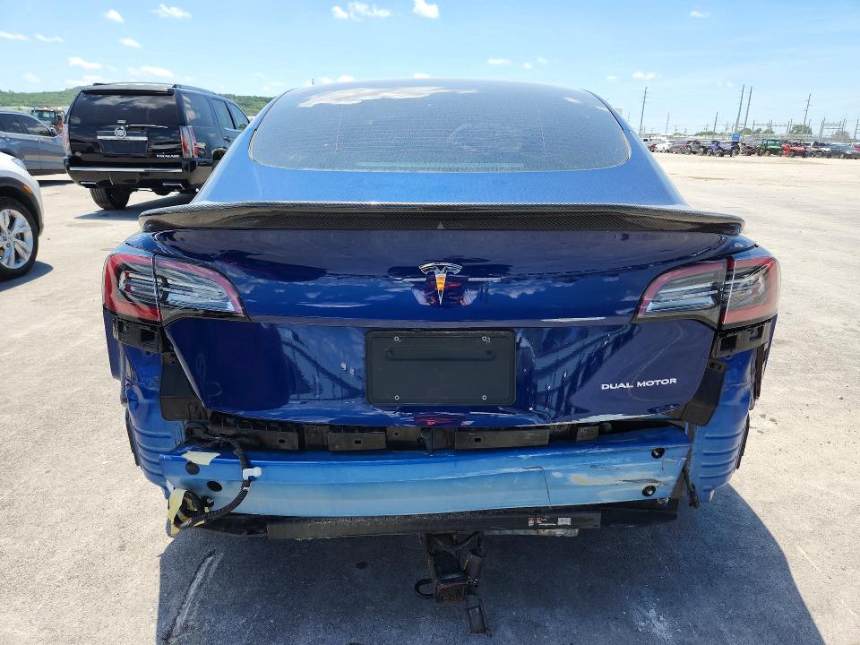 2022 Tesla Model 3 VIN 5YJ3E1EB2NF278700 COPART salvage auction — REAR END, Il - Salvage Certificate, sold $9,700 on 2026-07-06 (photo 6)