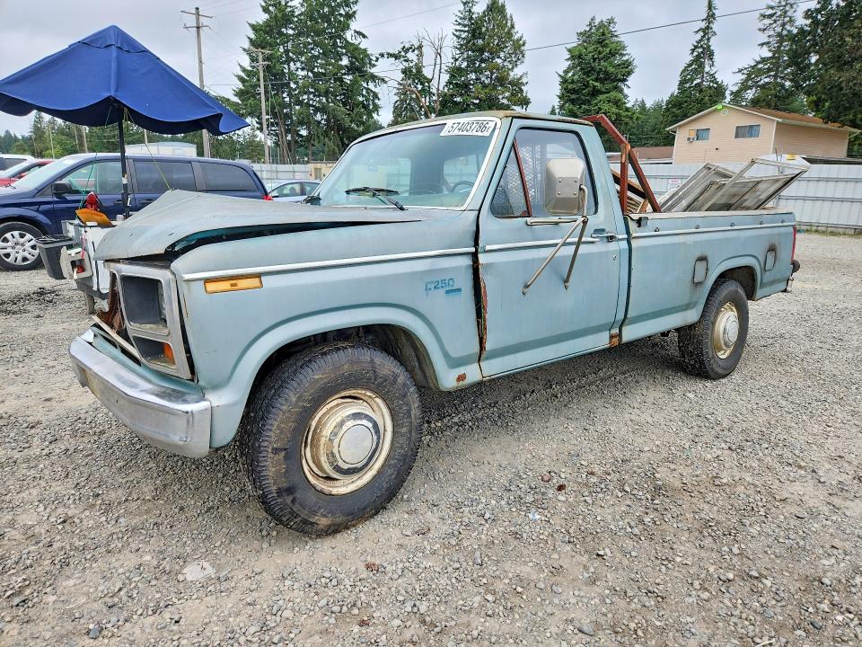 1983 Ford F-250 VIN 1FTHF25G1DPA37624 COPART salvage auction — FRONT END, Wa - Bill Of Sale, sold $150 on 2026-07-07 (photo 1)