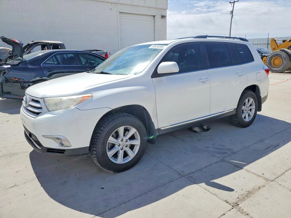 2013 Toyota Highlander VIN 5TDBK3EH8DS235977 COPART salvage auction — UNDERCARRIAGE, Ut - Salvage Certificate, sold $150 on 2026-07-27 (photo 1)