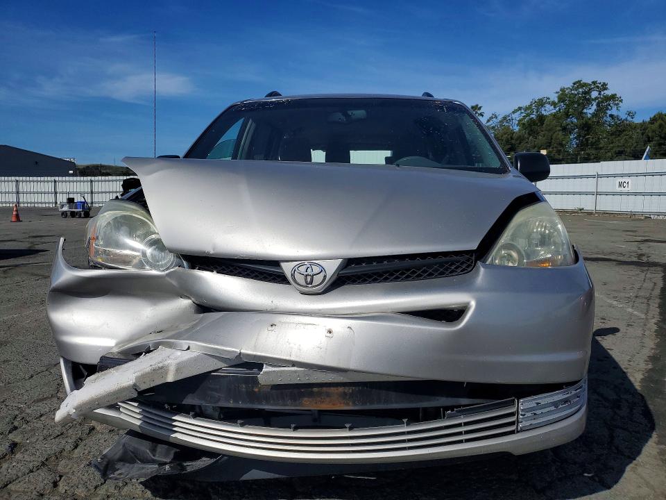 2005 Toyota Sienna VIN 5TDZA23C55S308887 COPART salvage auction — REAR END, Ca - Salvage Certificate, sold $625 on 2026-07-10 (photo 5)