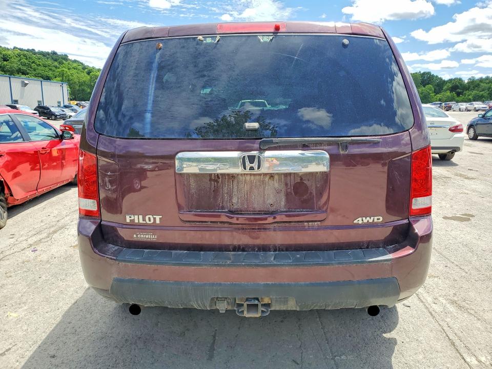2011 Honda Pilot VIN 5FNYF4H25BB064120 COPART salvage auction — FRONT END, Pa - Certificate Of Salvage, sold $975 on 2026-07-09 (photo 6)