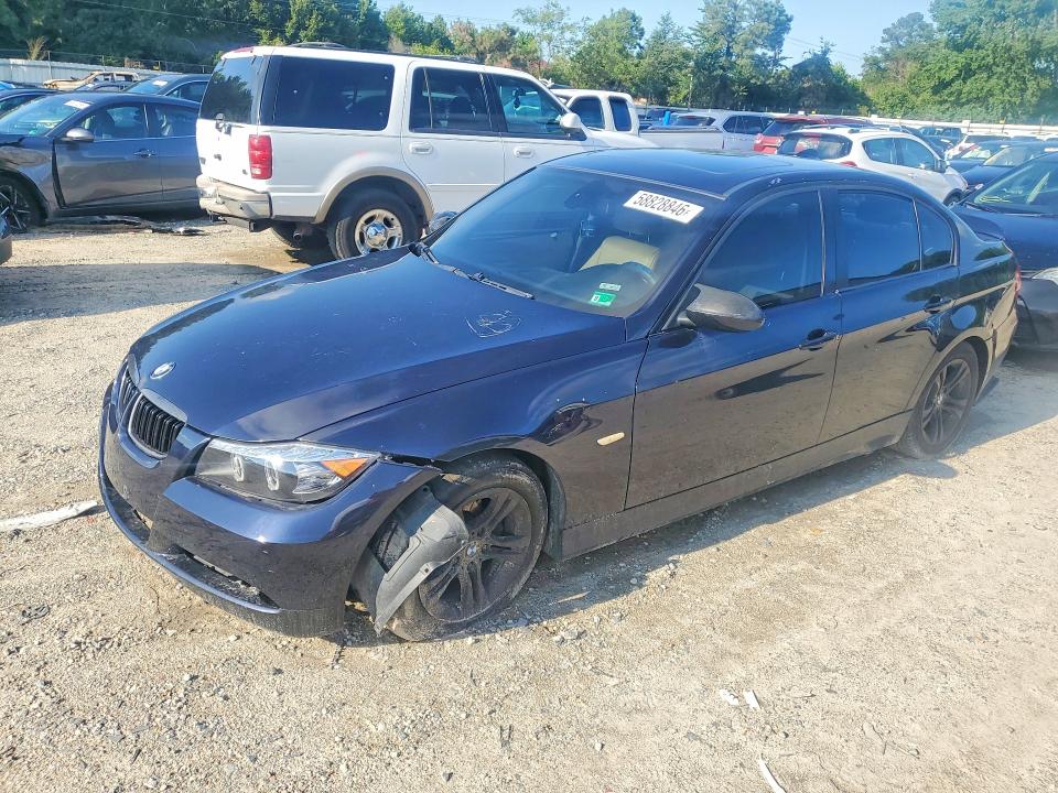 2008 BMW 3 series VIN WBAVA37528NL19529 COPART salvage auction — FRONT END, Va - Certificate Of Title, sold $600 on 2026-08-04 (photo 1)
