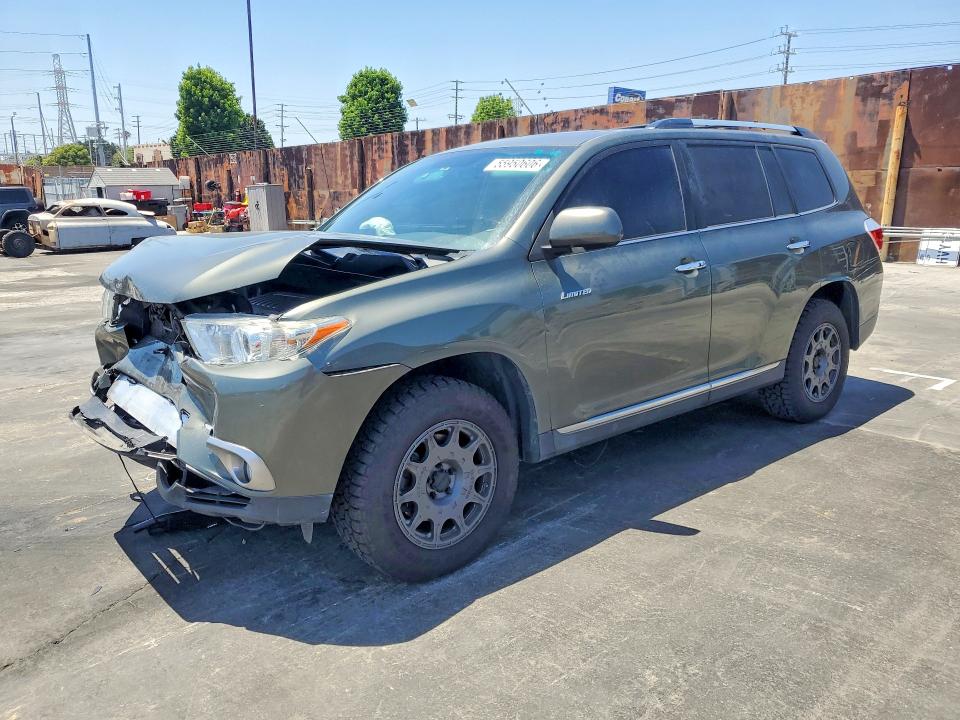 2013 Toyota Highlander VIN 5TDDK3EH0DS179266 COPART salvage auction — FRONT END, Ca - Salvage Certificate, sold $3,850 on 2026-07-22 (photo 1)