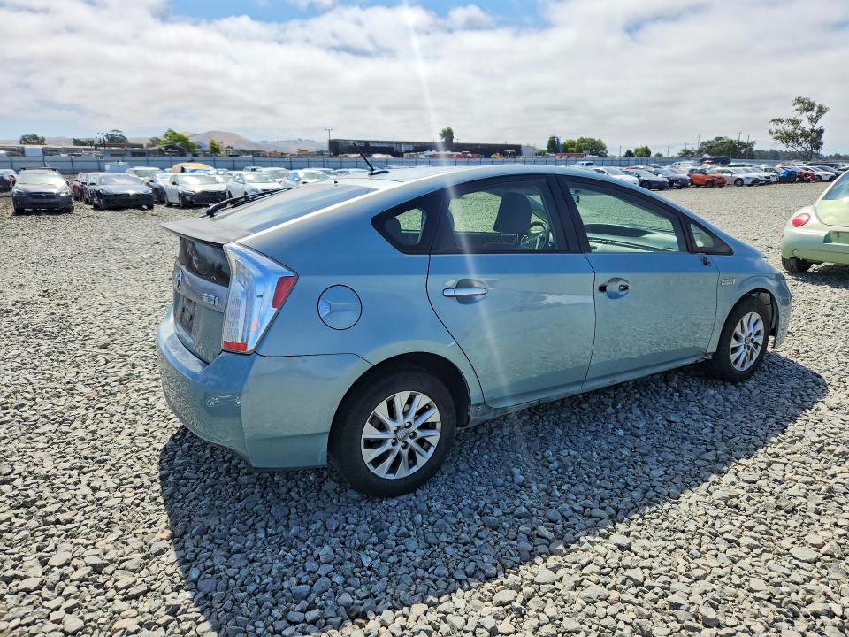 2012 Toyota Prius VIN JTDKN3DP1C3024460 COPART salvage auction — VANDALISM, Ca - Salvage Certificate, sold $4,750 on 2026-07-16 (photo 3)