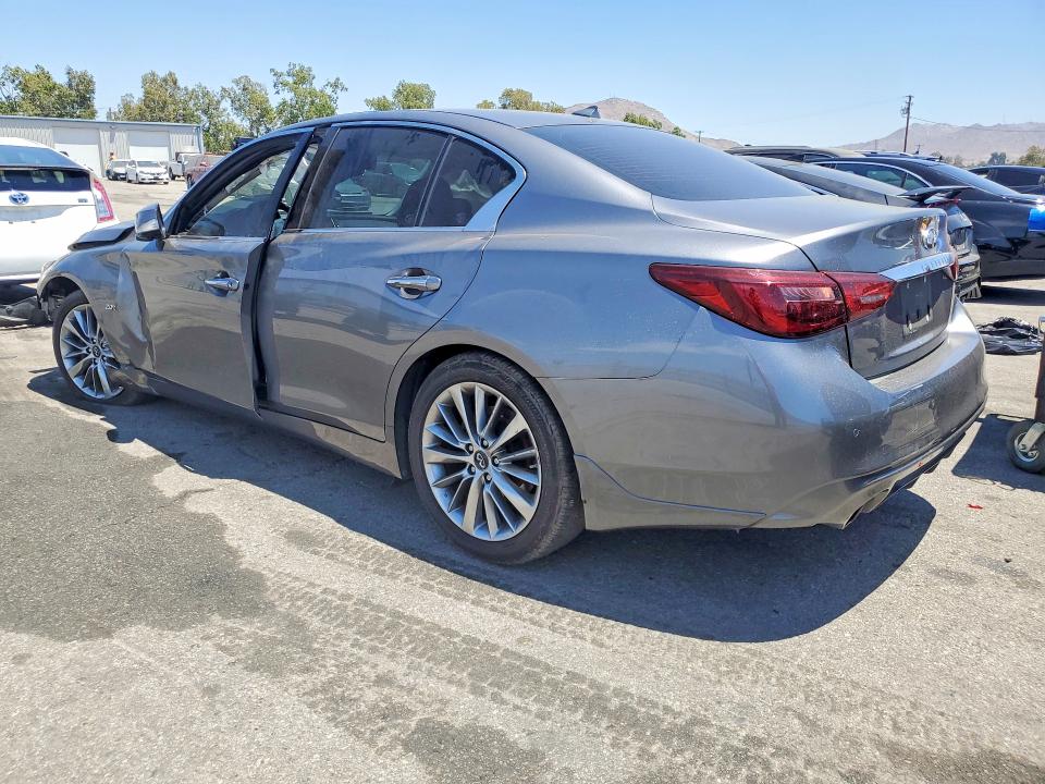 2018 Infiniti Q50 VIN JN1CV7AP8JM240753 COPART salvage auction — FRONT END, Ca - Salvage Certificate, sold $725 on 2026-07-13 (photo 2)