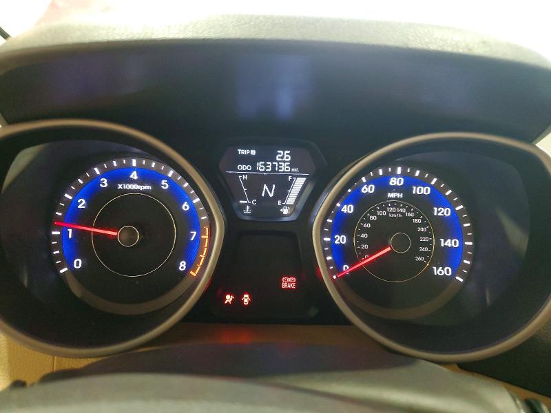 2013 Hyundai Elantra VIN KMHDH4AE9DU530327 COPART salvage auction — FRONT END, Tx - Salvage Vehicle Title, sold $375 on 2026-07-06 (photo 9)
