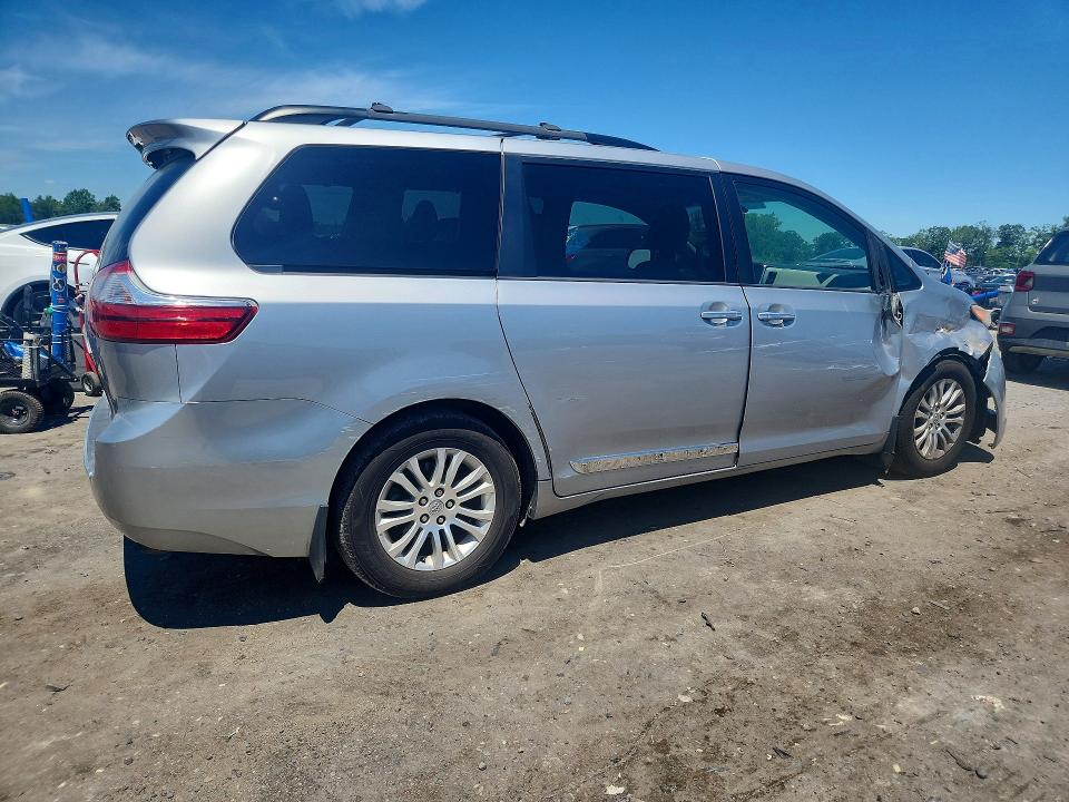 2015 Toyota Sienna VIN 5TDYK3DC0FS672147 COPART salvage auction — FRONT END, Va - Cert Of Title - Salvage, sold $1,250 on 2026-07-08 (photo 3)