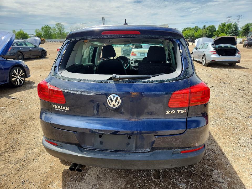 2014 Volkswagen Tiguan VIN WVGAV3AX6EW548250 COPART salvage auction — FRONT END, Il - Salvage Certificate, sold $500 on 2026-08-27 (photo 6)