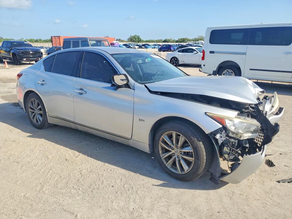 2018 Infiniti Q50 VIN JN1CV7AP0JM241444 COPART salvage auction — FRONT END, Fl - Cert Of Title Slvg Rebuildable, sold $425 on 2026-07-15 (photo 4)