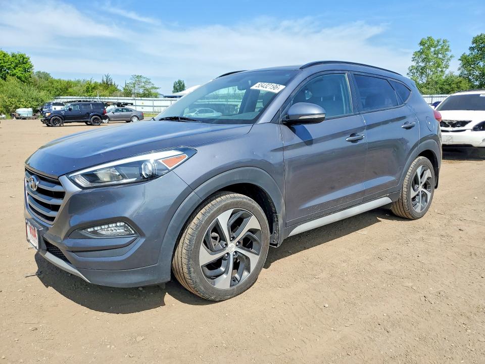 2018 Hyundai Tucson VIN KM8J33A28JU801066 COPART salvage auction — HAIL, Oh - Cert Of Title-Salvage, sold $2,850 on 2026-07-09 (photo 1)