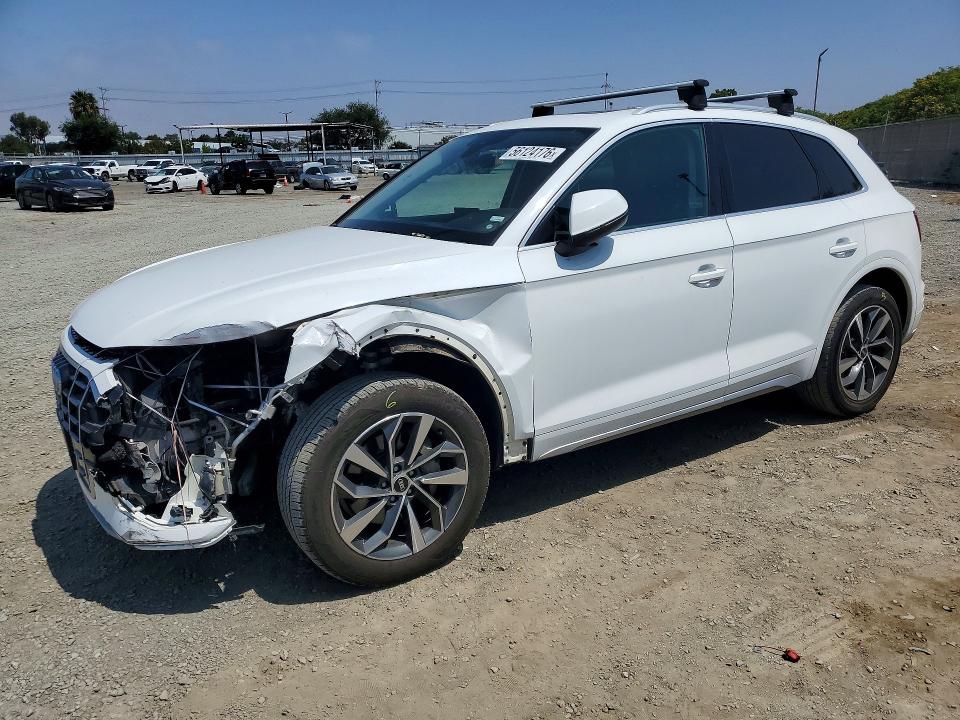 2021 Audi Q5 VIN WA1BAAFY9M2019448 COPART salvage auction — FRONT END, CA - SALVAGE CERTIFICATE, sold $9,200 on 2026-07-24 (photo 1)