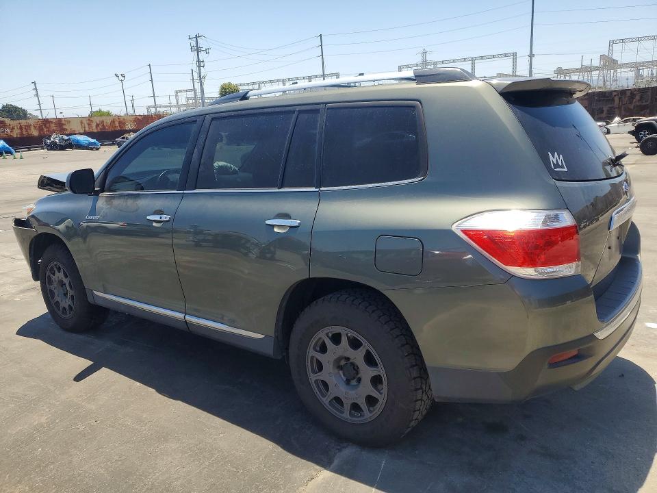 2013 Toyota Highlander VIN 5TDDK3EH0DS179266 COPART salvage auction — FRONT END, Ca - Salvage Certificate, sold $3,850 on 2026-07-22 (photo 2)