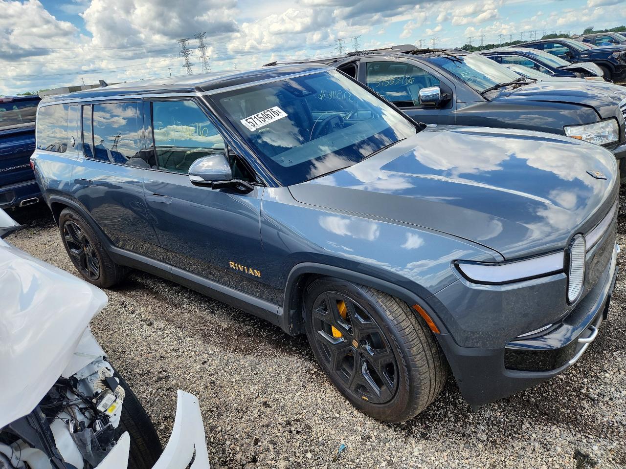 2023 Rivian R1S VIN 7PDSGABA1PN023602 COPART salvage auction — Front End, IL - SALVAGE CERTIFICATE, sold $19,600 on 2026-07-09 (photo 4)